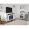 Lumina Electric Fireplace TV Stand TVs up to 48 Inch with Adjustable 7-Color LED Remote Control Heater Timer Media Storage 4