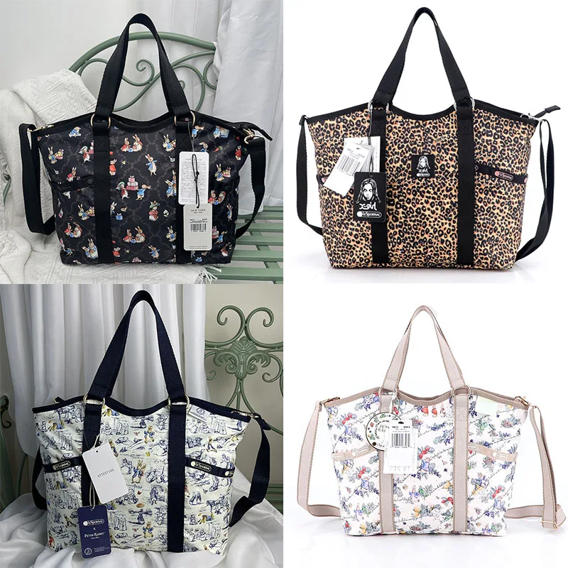 

New Lesportsac Printed Anime Cartoon Co Branded Versatile Tote One Shoulder Crossbody Handbag Christmas Birthday Children's Gift