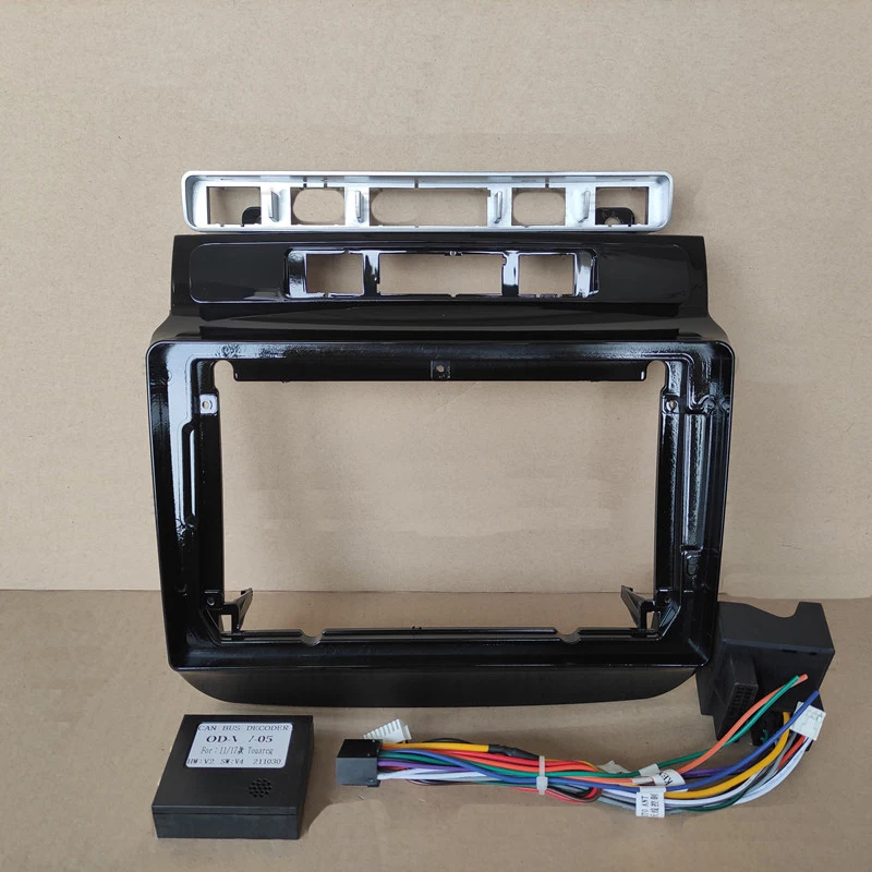 

Car Audio Radio Frame Car Multimedia Video Frame Dashboard Panel 9" Fascias For Touareg 2010 2011 2012 2013 2014 2015 2016 2017