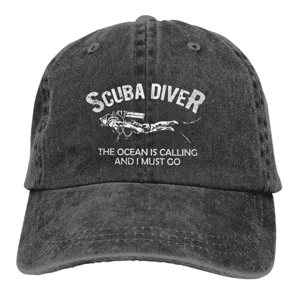 

Pure Color Cowboy Hats The Ocean Is Calling And I Must Go Women's Hat Sun Visor Baseball Caps Dive Scuba Diving Trucker Dad Hat