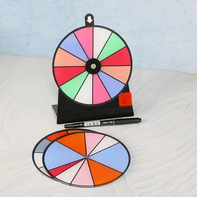 thumbnail image 2 of Lesolar 12'' Spinning Prize Wheel Of Fortune Game, 12 Slots Mini Roulette Wheel Game 2 of 14