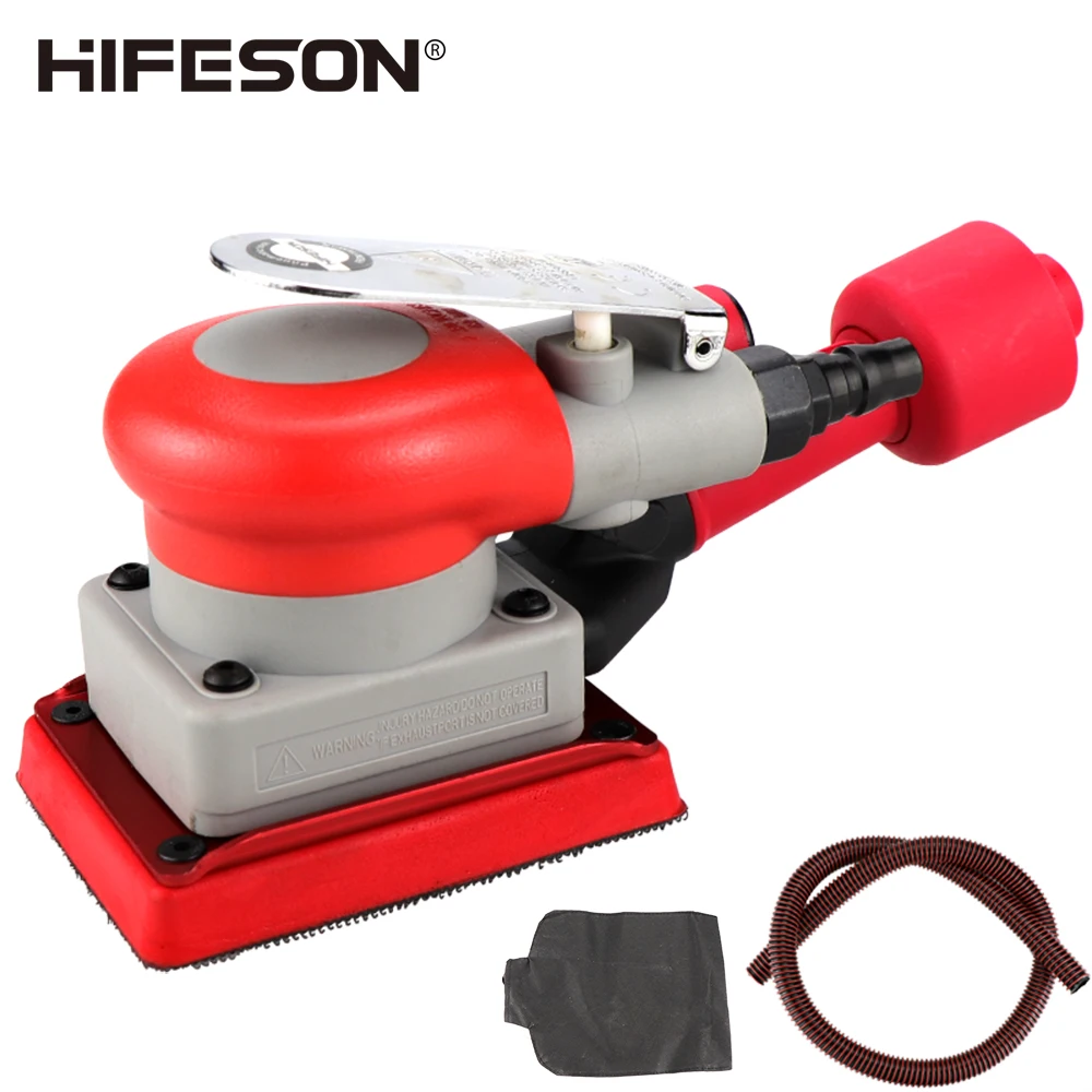HIFESON 75*100mm Air Sander Pneumatic Square Grinder Polisher Vacuuming Sanding Tool Grinding Machine Car Polishing Tool 2