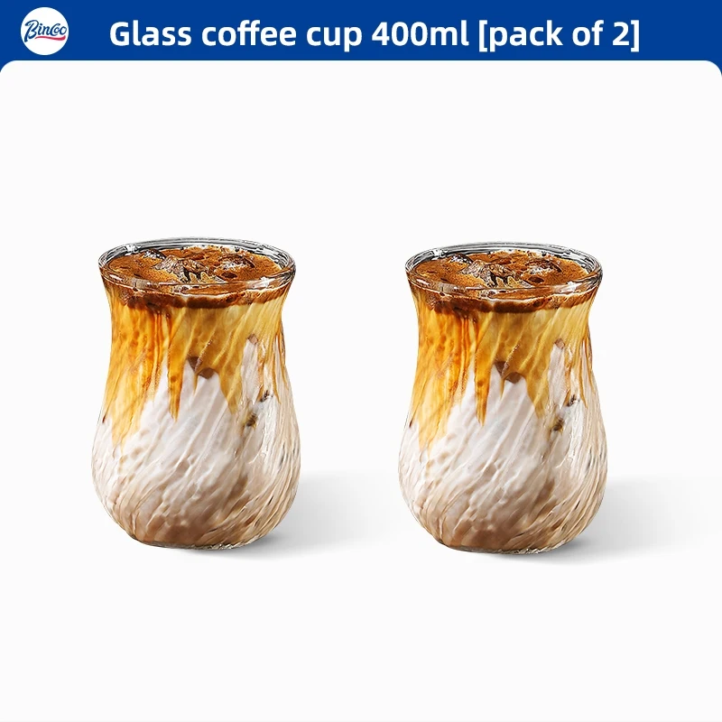 بينكو فنجان قهوة زجاجي مضلع