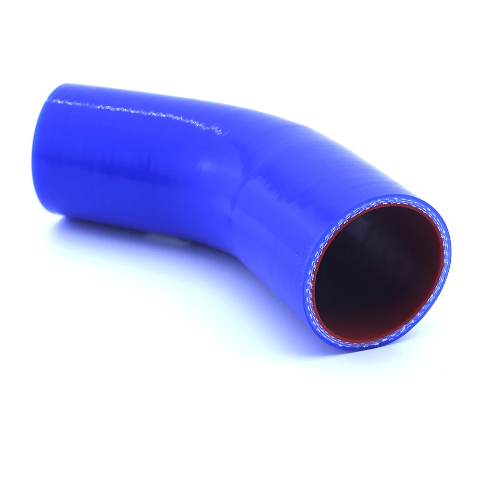 Manguera De Silicona Recta Reductora Para Intercooler - Tamaño 57-76 Mm, Silicona Resistente, Color Negro Y Rojo, Para Admisión De Aire