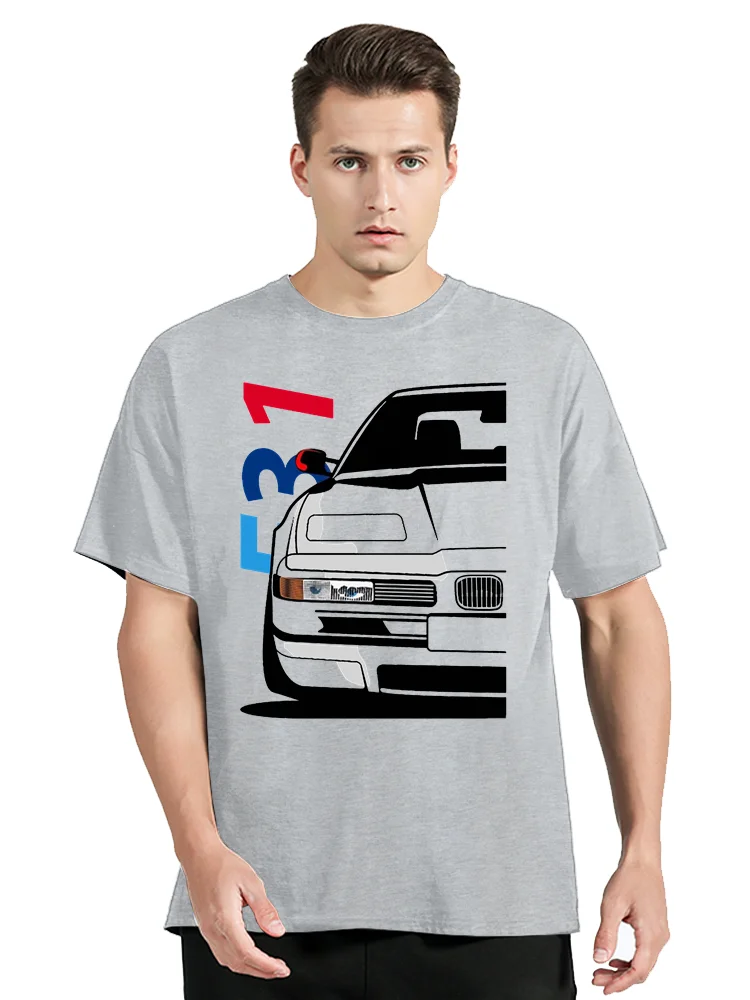 Vintage coole Automobil Liebe E30 E32 Auto klassischen Druck T-Shirt O-Ausschnitt Baumwolle T-Shirt Herren bekleidung übergroße T-Shirt Tops – Detail 8