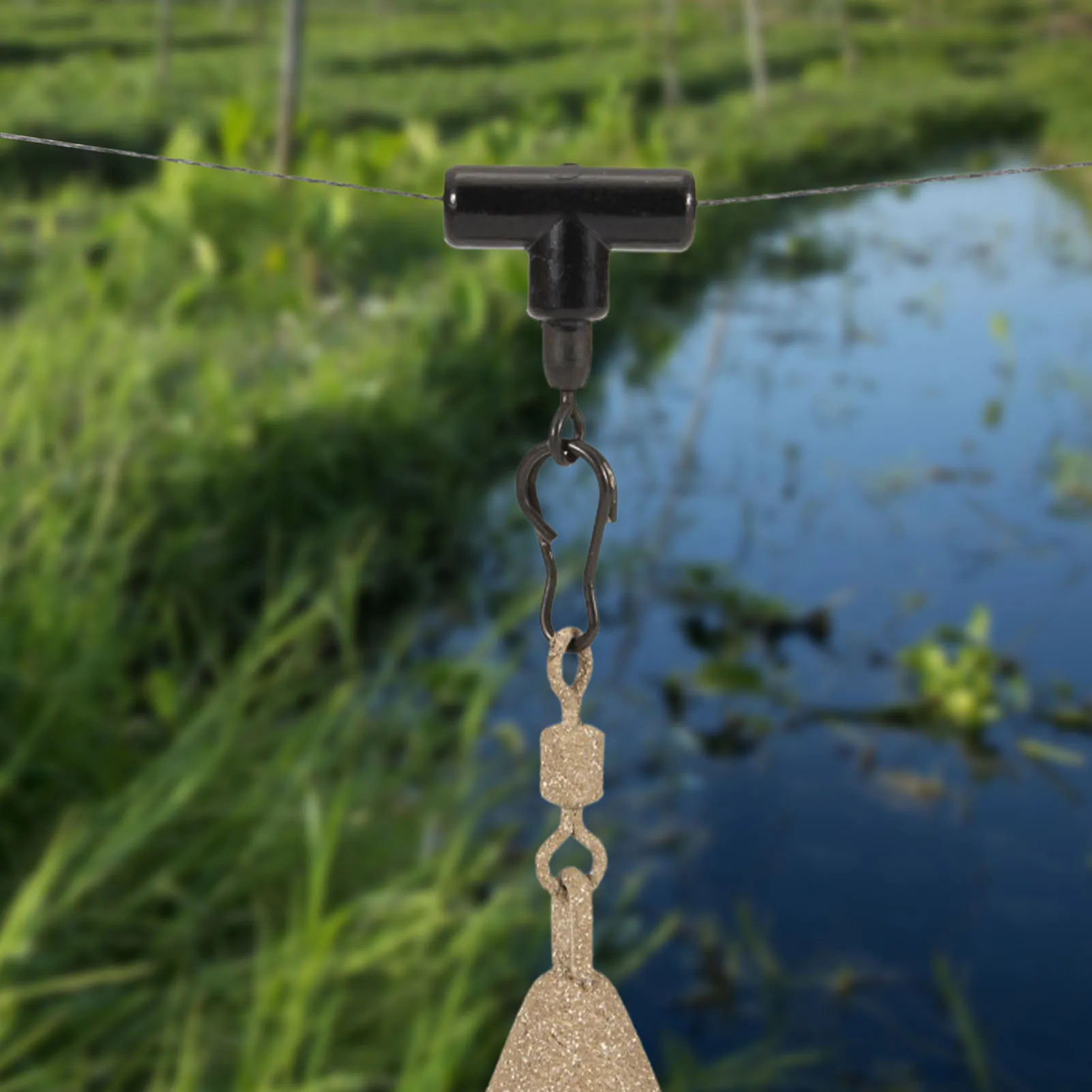 

15pcs Black Swivel Head for Sea Fishing - Swivel Bait for Braided, Tough Fishing Line Slide Bait Cat