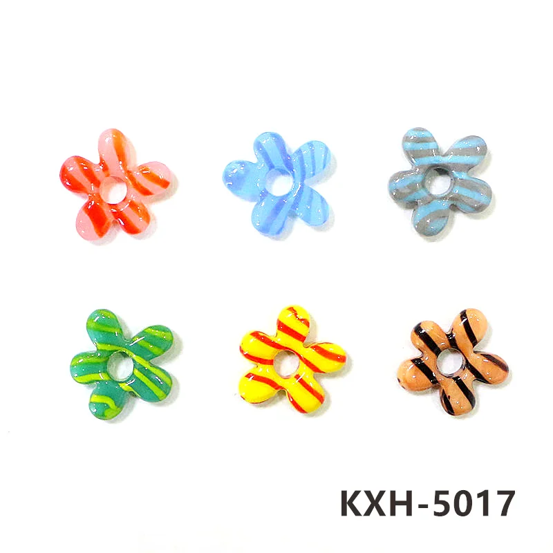 thumbnail image 1 of 6 piezas de miniadornos de flores de cristal con forma irregular, bonitos adornos para fiestas de bodas y Navidad, accesorios colgantes de joyería para niñas, 1 of 5