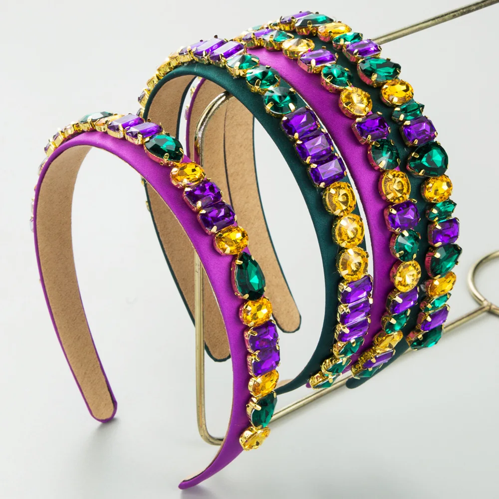 

Fashion Retro Trend New Headband Simple Inlaid Color Diamond Personality High Quality Headband Hair Accessories