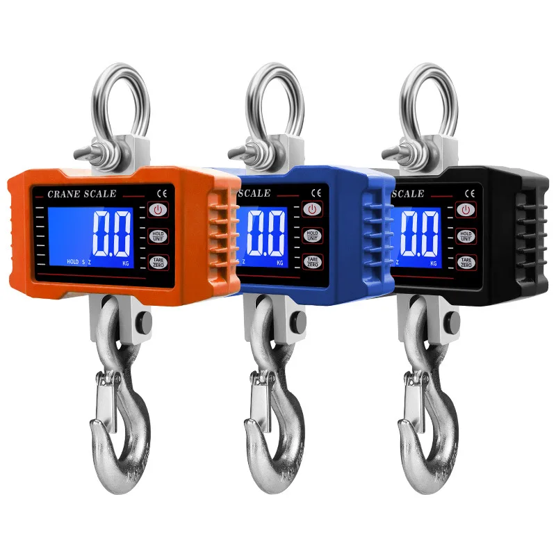 

500/1000KG Aluminum Digital Crane Scale Heavy Duty Hanging Scale with LED Screen Reinforced Ring and Hook for Industry