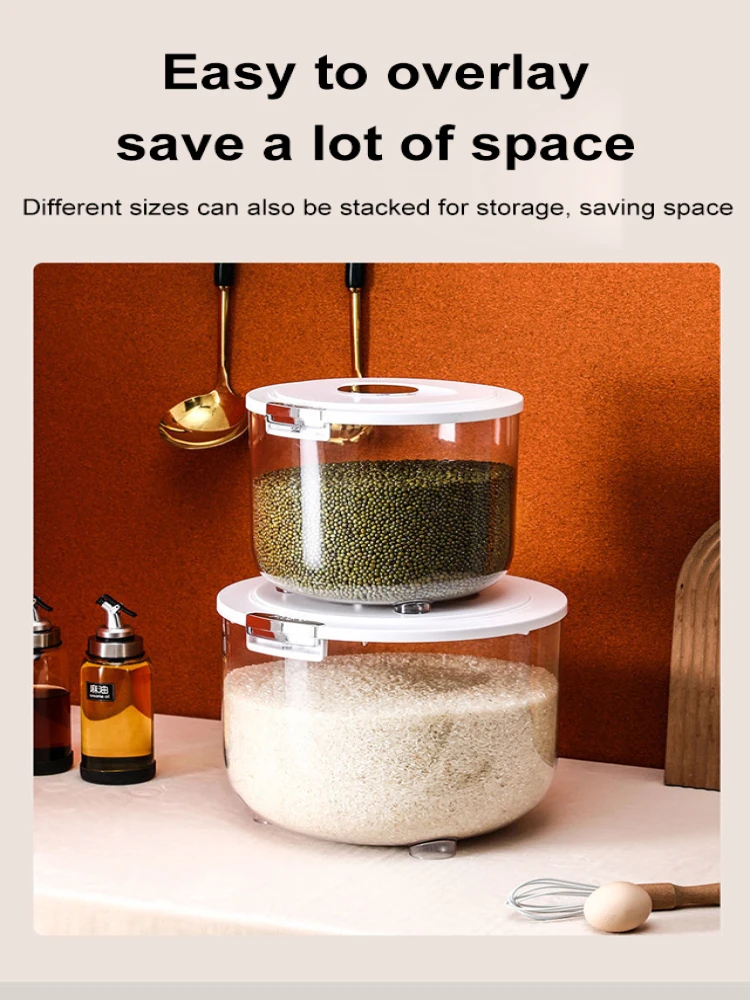 Household Food Grade Sealed Insect Proof Rice Bucket Moisture Resistant Thickened Storage Rice Box 3