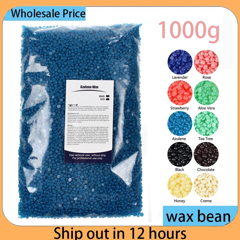 Hair Removal Wax 500g/1000g Wax Beans Depilatory Hot Film Painless Waxing Beads Hard Wax Beans Heating Machine Bikini Face Body Hair Removal
