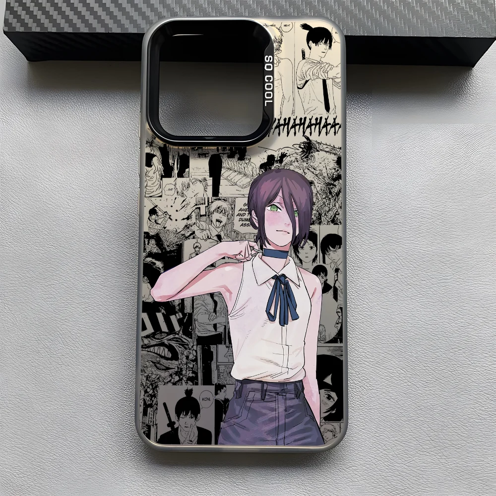 Cool Anime R-Reze Black Matte Multicolor Laser Metallic Aurora Phone Case