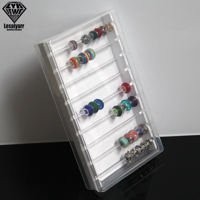 Acrylic Pandora Box Charm Beads Bracelet Ring Holder Jewellery Organizer JewelryTray Diy Finding Display Stand Storage Case Rack