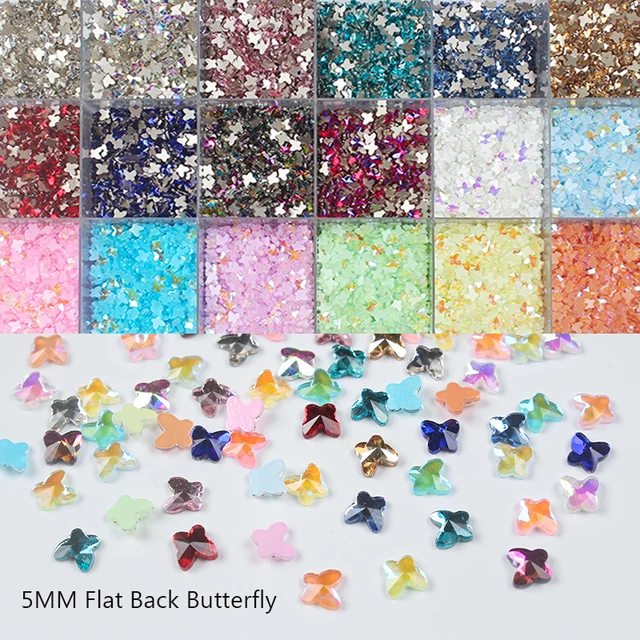 100pcs Glass Rhinestones Flat Back Crystals 2mm, 3mm, 4mm ,5mm