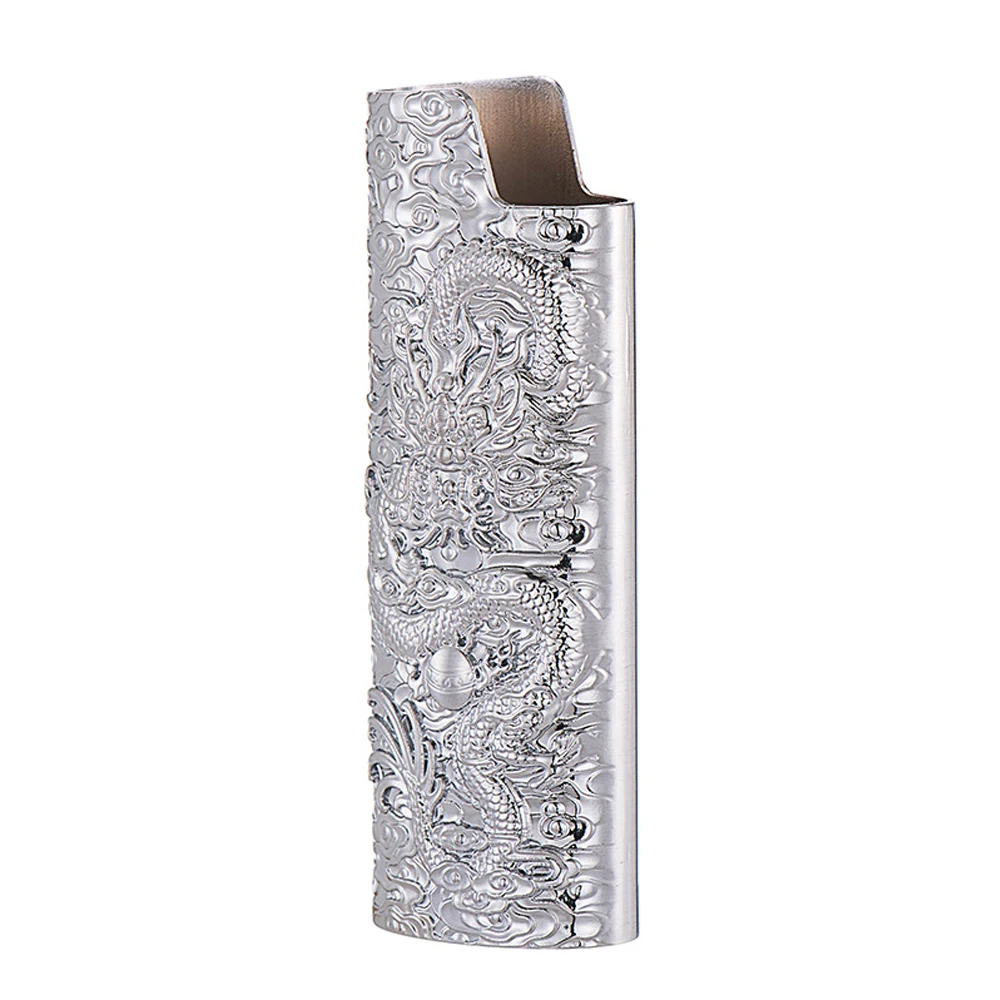 Exquisite 3D Embossed Dragon Metal Lighter Case