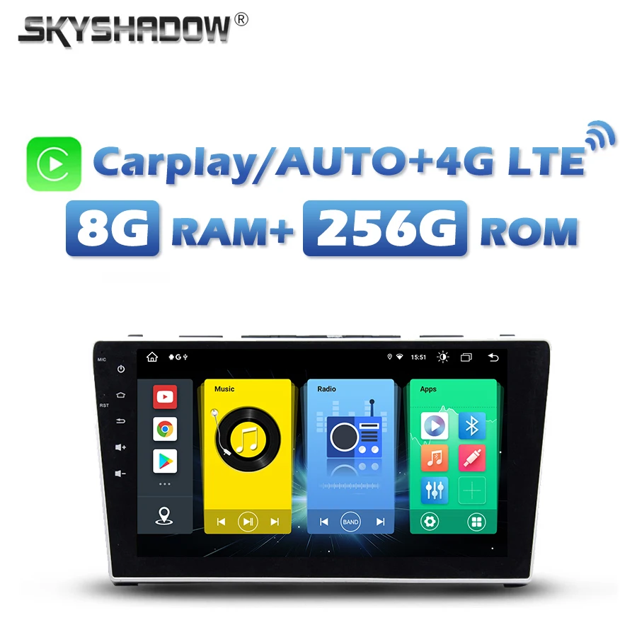 

4G SIM DSP Wireless Carpaly Auto Android 13.0 8G+256G Car DVD Player GPS MAP RDS Radio wifi Bluetooth For Honda CRV 2006-2012