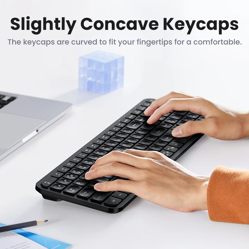 Ugreen-teclado Bluetooth sem Fio Russo Coreano Inglês Keycaps para Laptop Macbook Ipad pc Tablet 2.4ghz - Imagem 2
