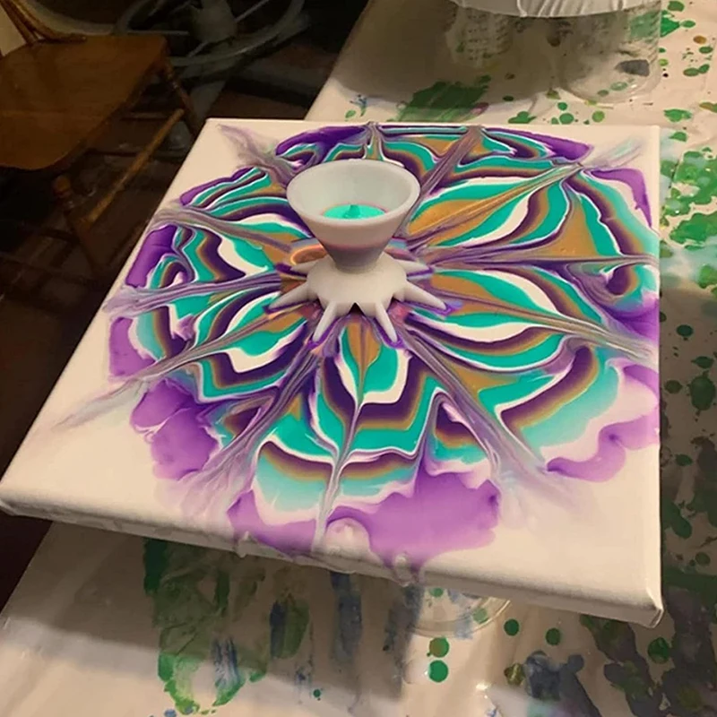 DIY Making Pour Painting Mandala Flower Graffiti Accessories Acrylic Paint Pouring Split Cup Mini 7-Leg Funnel Split Cup