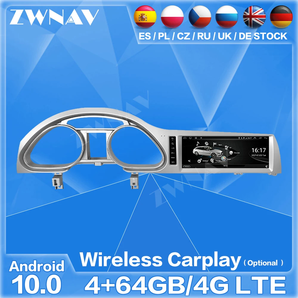 

Автомагнитола с поддержкой Wi-Fi, Android, экран для Audi Q7 2006-2015, автомобильный мультимедийный аудио радиоприемник, стерео, GPS-навигация, головное устройство