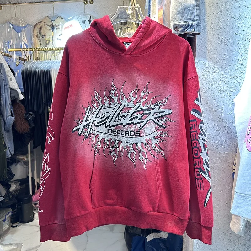 

Red printed hoodie
