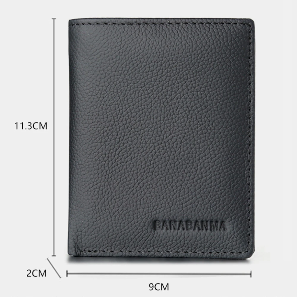 Premium Leather Men's Short Wallet - Waterproof, Wear-Resistant & Multi-Functional Card Holder