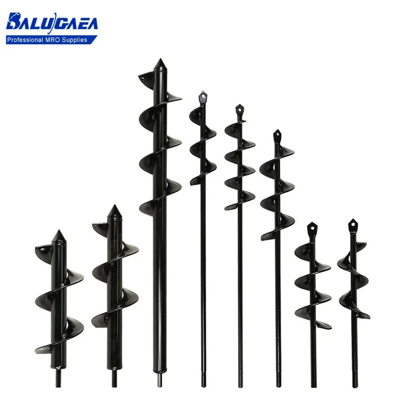 Garden Auger Spiral Drill Bit 4x22/45cm 4.6x37cm 5x22/45cm 8x25/30/60cm Gardening Planting Hex Shaft Auger Hole Digger Tools