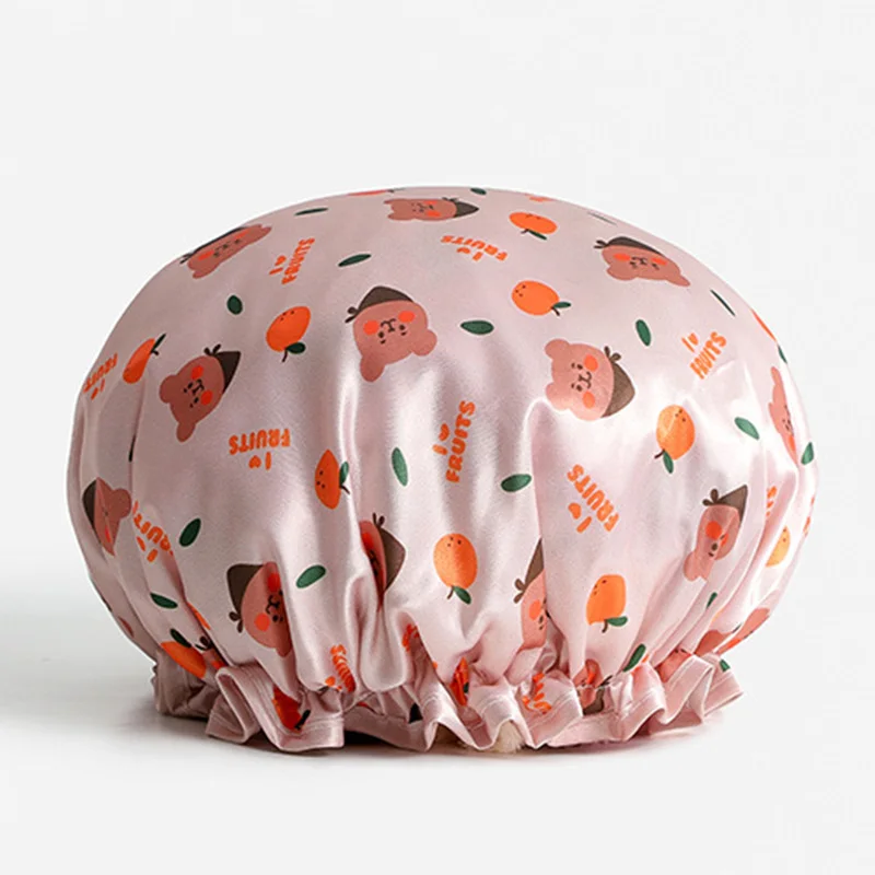 Supplies Bathroom Double Layer Shower Waterproof Thick Cover Accessories Women Hair Cap Hat