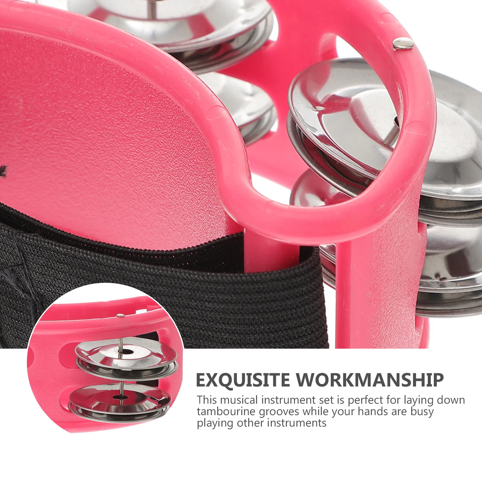 성인 및 어린이용 풋 탬버린 타악기, 리듬 연주, 음악 교육, 공연용