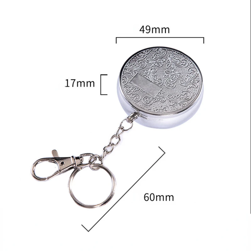 Portable and cigarettes ashtray pocket mini ash box with key chain for tobacco cigarettes