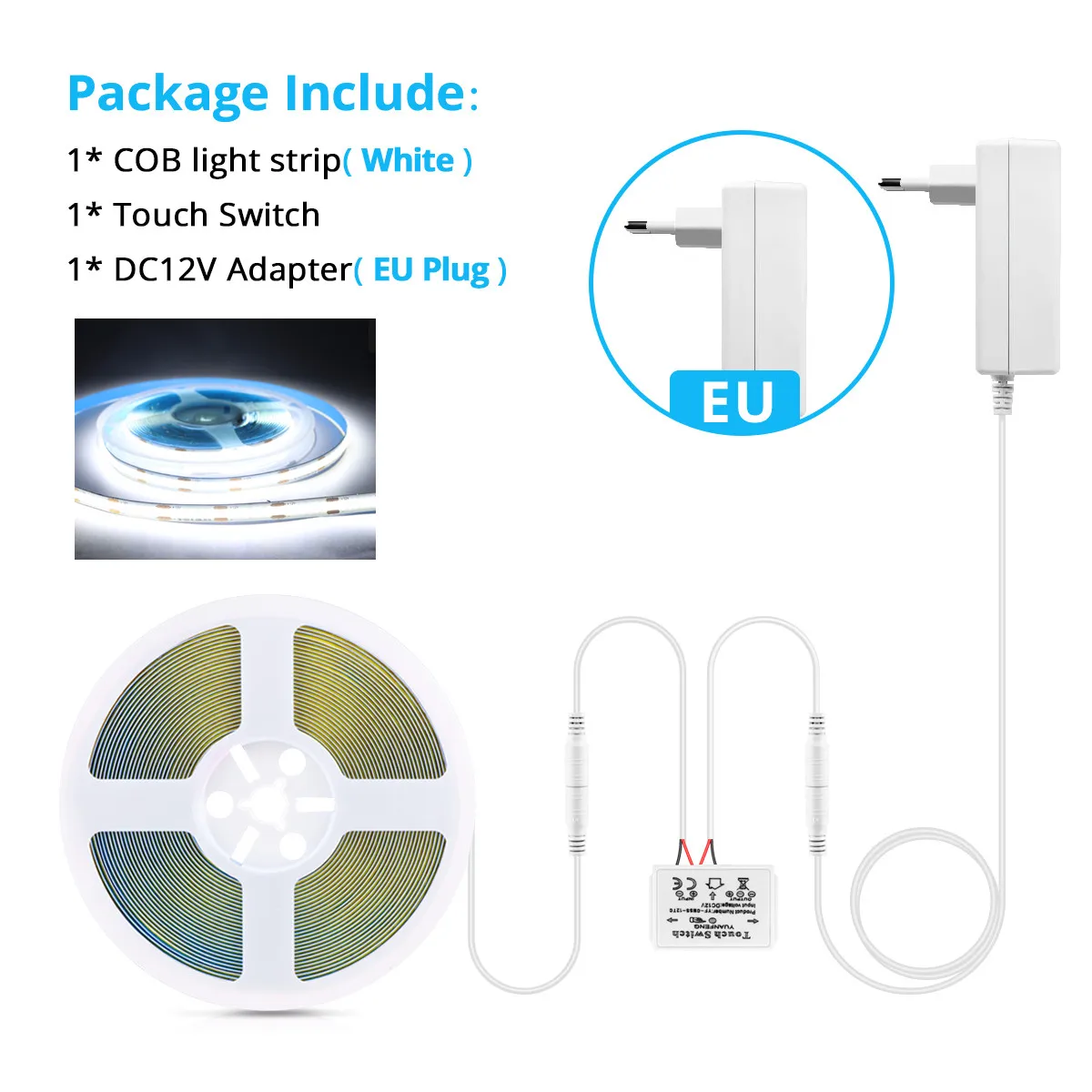 White With EU Plug