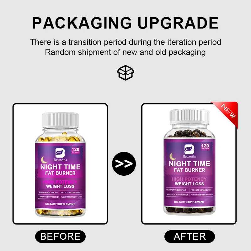 Weight Loss Pills 2Pcs Night Apple Cider Vinegar Capsules Digestion Detox Immune Cleanser Appetite Suppressant