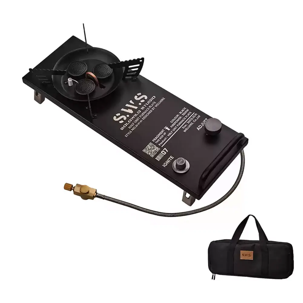 7500W BBQ Grill Desktop Stove Aluminum Alloy Folding Camping IGT Gas Burner Portable Gas Camp Stove for Outdoor Camping Cooking