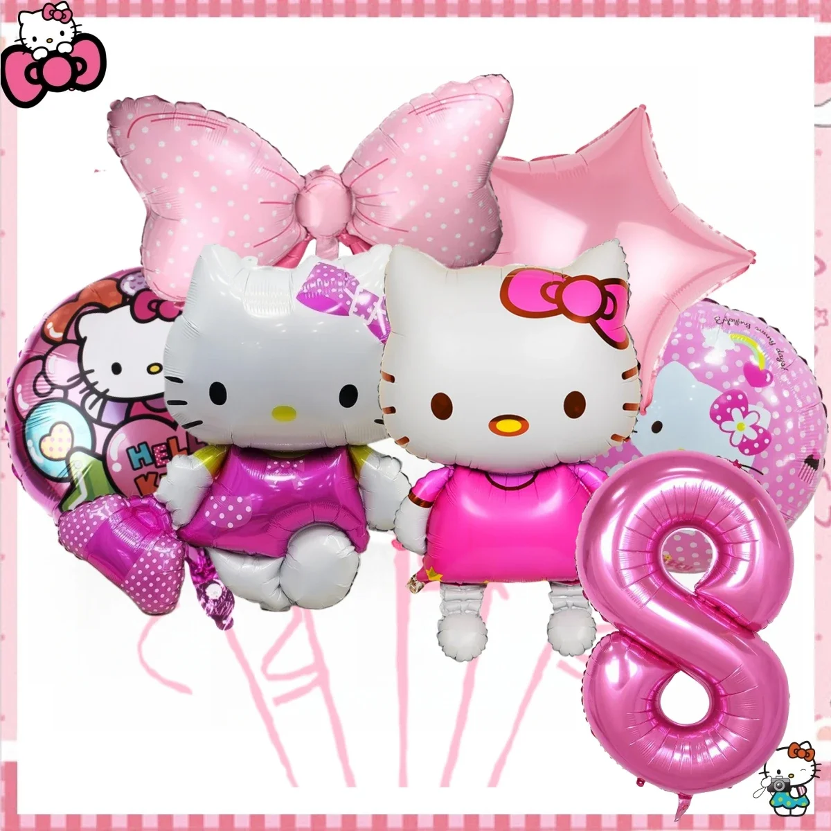 thumbnail image 1 of Decoraciones para fiesta de cumpleaños de Hello Kitty, vajilla con forma de gato kawaii, plato, mantel, pegatinas para baby shower, regalos para niñas, suministros para fiestas, 1 of 5