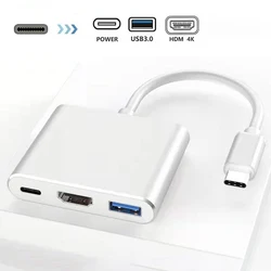 Multifunctional USB-C Hub with HDMI & USB 3.0 Docking Station (Silver)
