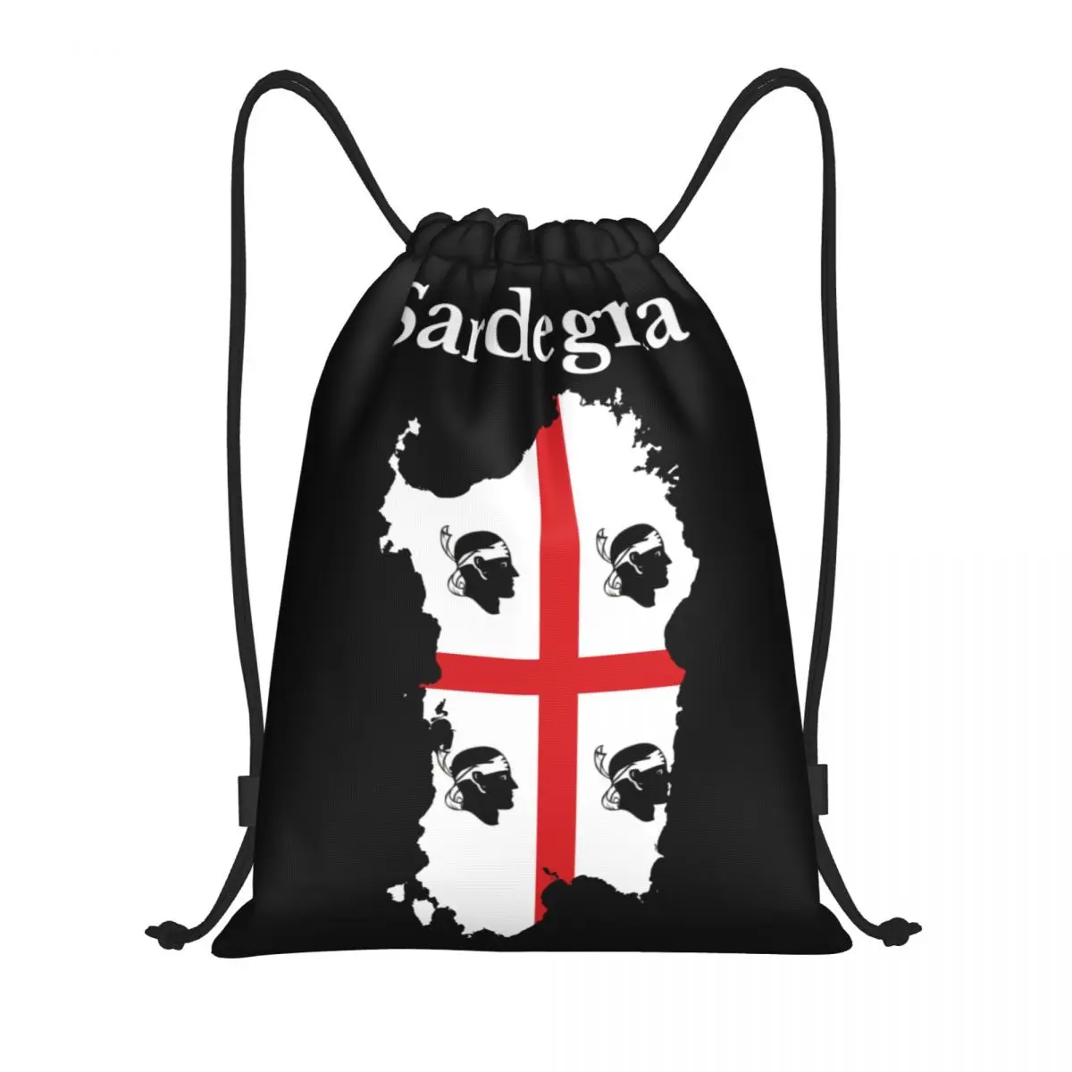 

Custom Sardinia Flag Map Drawstring Bag for Training Yoga Backpacks Women Men Italy Italia Flag Sports Gym Sackpack
