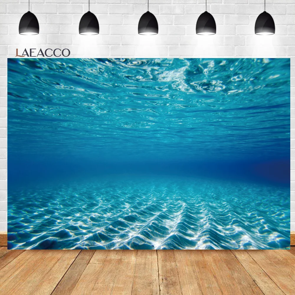 Laeacco 여름 파티 배경 수중 세계 해저 수영장 사진 스튜디오 소품에 대한  생일 사진 배경
