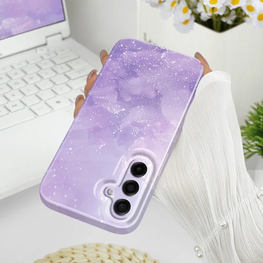 Purple Melody Star Hard Phone Case – Stylish Protective Cover