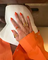 Uworld Top Quality Geometric Wide Stainless Steel Ring 18K Gold Color Waterproof Fashion Minimalist Statement Charm Jewelry Wome - Image 4