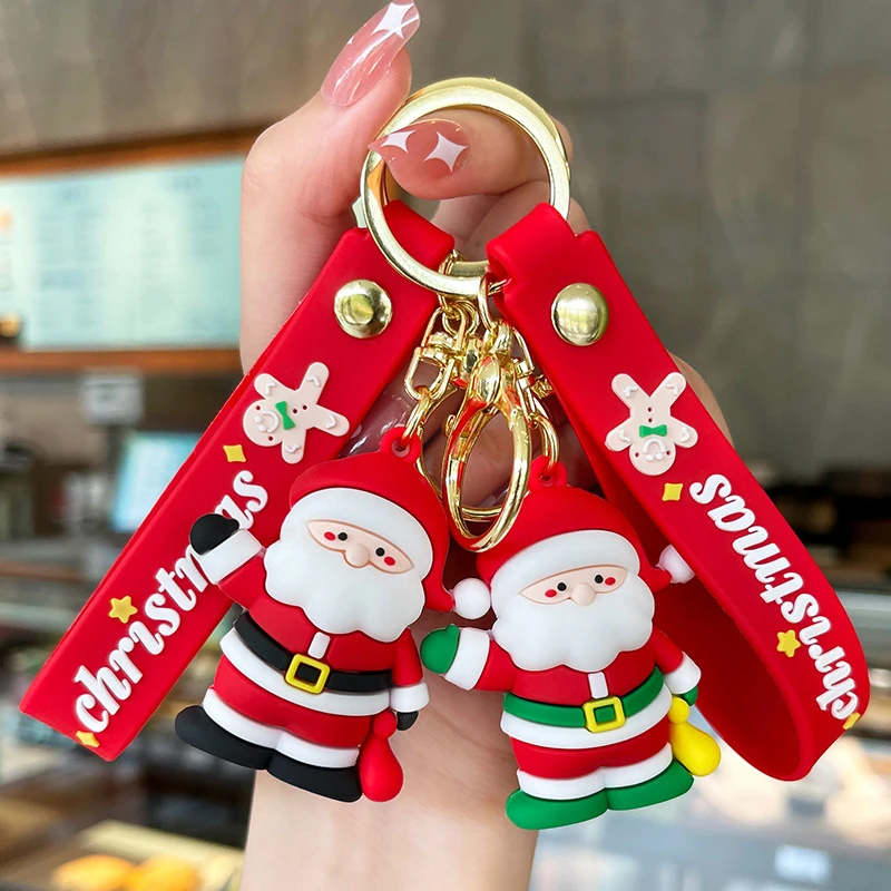 Christmas Gifts Silicone Keychain Christmas Tree Snowman