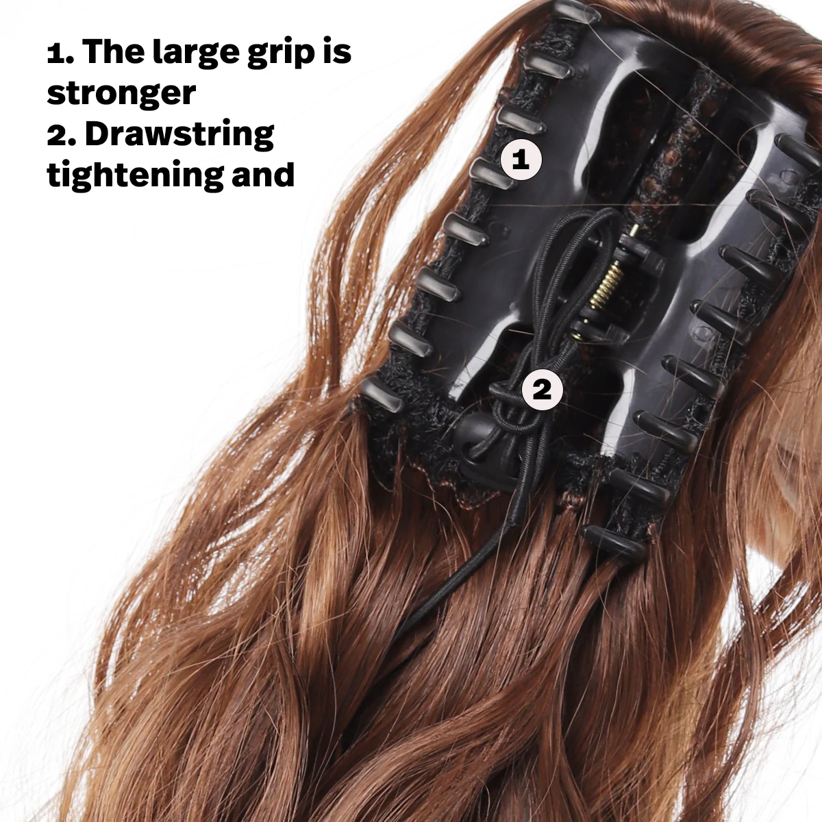 Synthetic Ponytail Hair Wig with Water Wave Curl Style European Women's Hairpiece Easy to Wear And Maintain for Natural Look