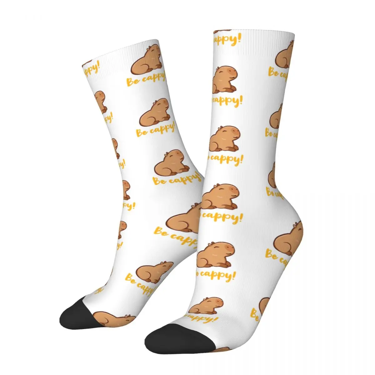 

Autumn Winter Colorful Men's Women's Cute Capybara Socks Funny Animals Breathable Skateboard Socks