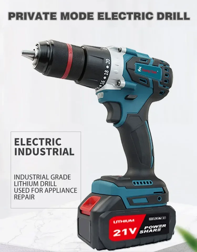 

18V electric screwdriver Cordless drill Rechargeable Multi-function Drill Lithium-Ion Battery Power Tools
