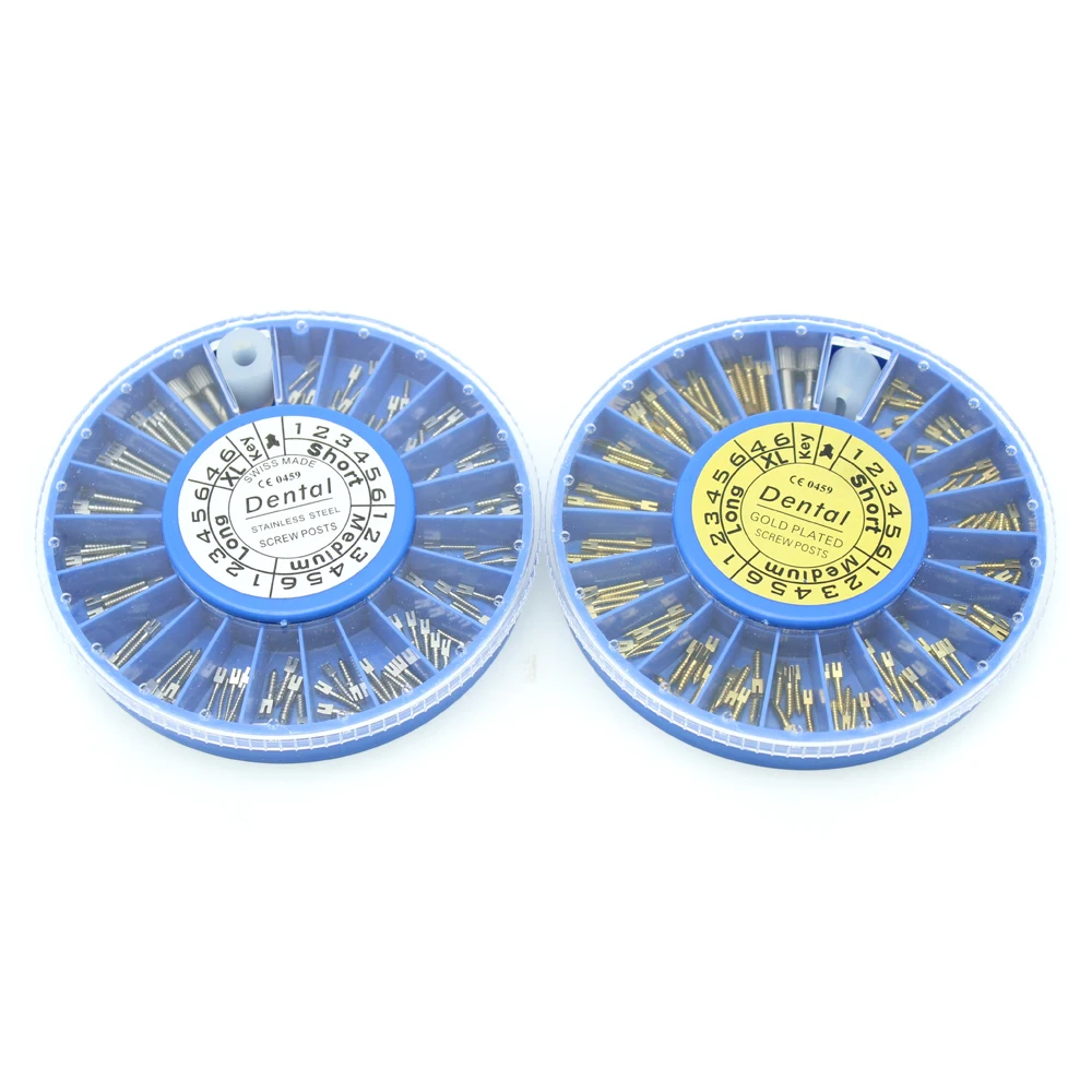 DentalStainlessSteelScrewPost120pcs2KeyDentalScrewPostDental