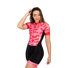  XAMA Ladies Summer Short Sleeve Silicone Pad Little Monkey Triathlon Workwear Professional Suit  Outdoor 20D Pro MTB 