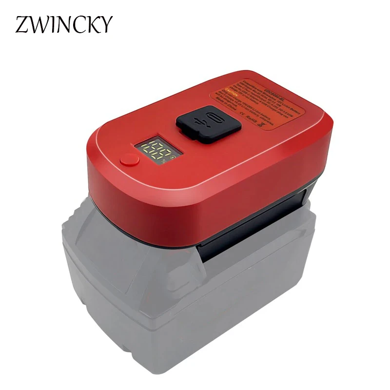 

Зарядное устройство ZWINCKY для Milwaukee M и 18 18 в, адаптер для литий-ионного аккумулятора с портами USB Type-C, входное и выходное зарядное устройство, быстрая зарядка