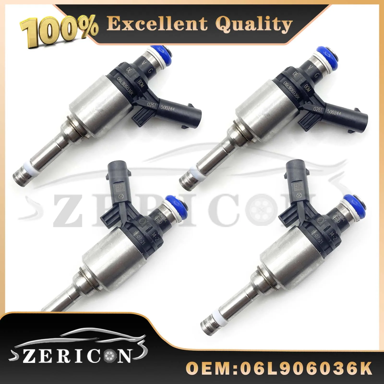 

4X 06L906036K 06L906036D Fuel Injectors Nozzle 95890603600 For Audi A1 Q5 TT For VW Golf Tiguan Skoda 2.0T