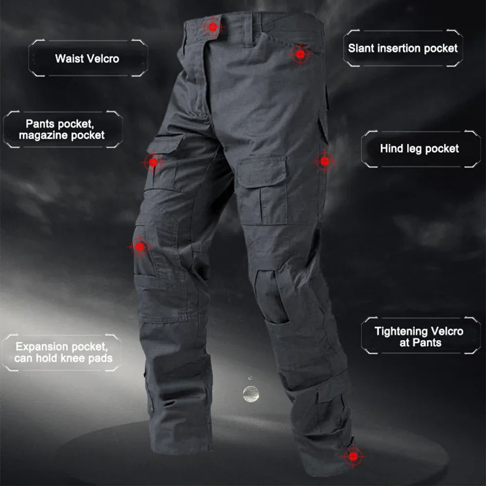 Men Combat Pants Tactical Trousers Camo Multicam Trekking Hunting Clothes Softair Outdoor Training Suit Cargo Pants Men 3