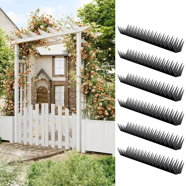 Outdoor Security Metal Fence Spikes Weather-resistant Heavy-duty Design High-grade Metal Pre-drilled Holes Robust Build 5