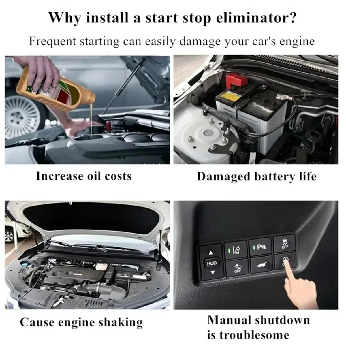 Smart Automatic Engine Stop Start Canceller Off Closer Controller Sensor Plug Cable for Hyundai Palisade LX2