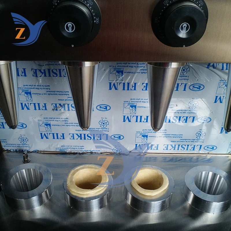 Sweet Barrel Pizza Forming Machine Cone Hand Hold Automatic Small 4-Head Spiral Hand-held Stainless Steel Shell Conch Equipment